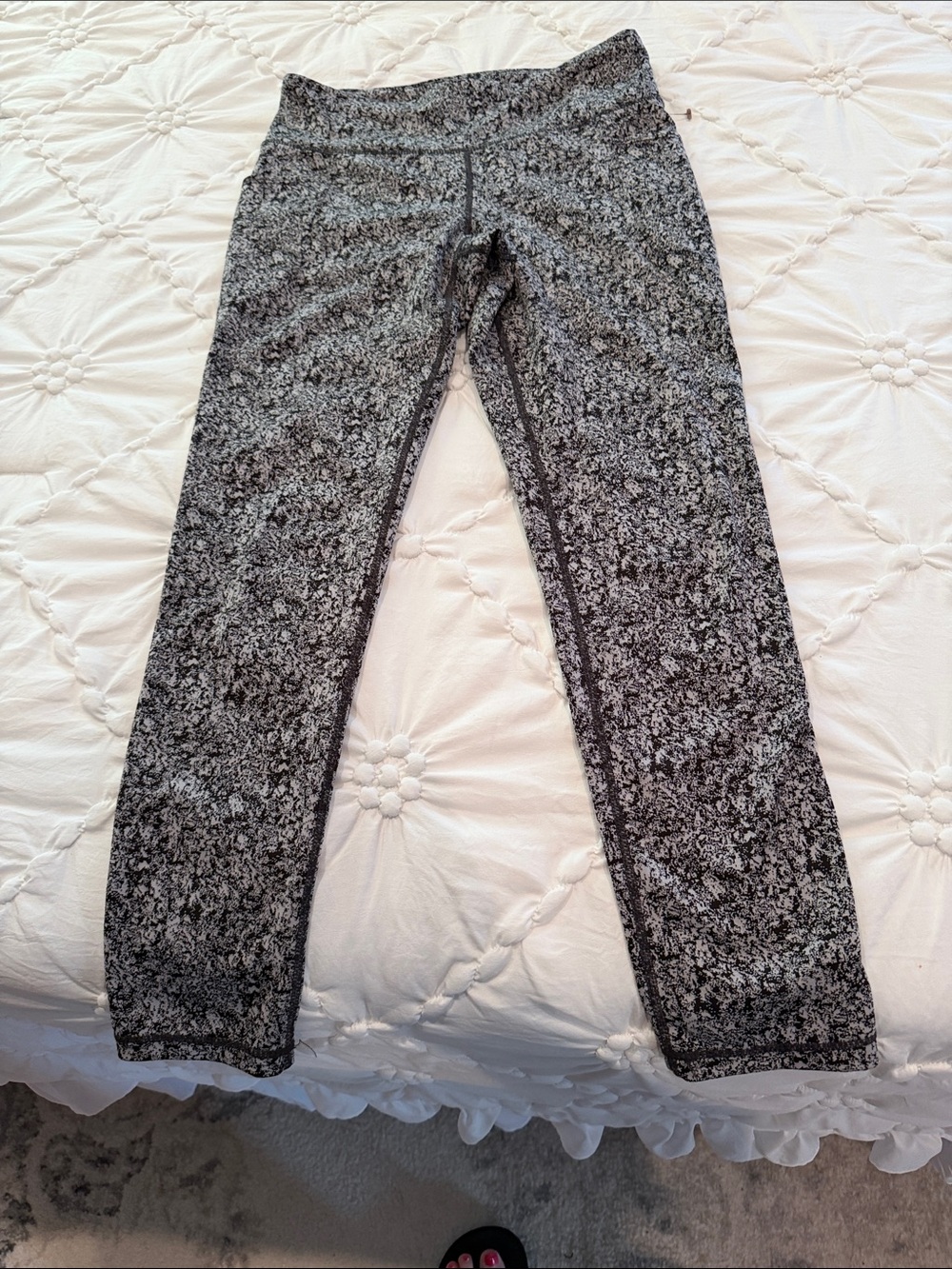 Nike Women's Black & White Speckled Leggings